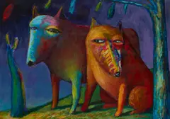 Neil MacPherson, THE PURPLE DAWN, acrylic on paper