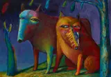 Neil MacPherson, THE PURPLE DAWN, acrylic on paper