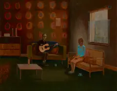 Peter Thomson, BLUE AND GOLD, 2014, oil on panel