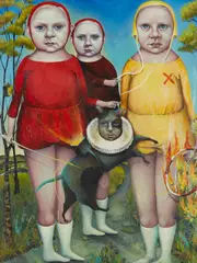 Heather Nevay, A FORK IN THE ROAD, 2000, acrylic on board