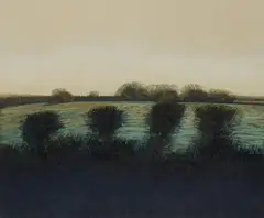 Denis Wirth-Miller, ESSEX LANDSCAPE, WINTER, 1968, oil on canvas