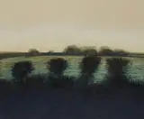 Denis Wirth-Miller, ESSEX LANDSCAPE, WINTER, 1968, oil on canvas