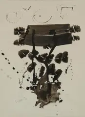 William Johnstone, UNTITLED (ABSTRACT), ink on paper