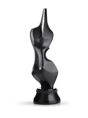 Isaac Kahn, COMPOSITION, bronze sculpture on black granite base