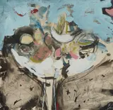 James D. Robertson, UNTITLED (ABSTRACT STILL LIFE OF FRUIT), 1984