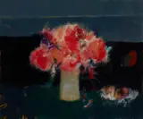 John Houston, STILL LIFE WITH ROSES, oil on canvas