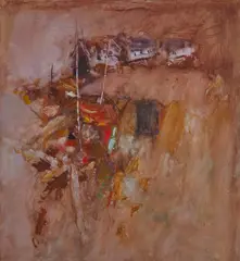 Drummond Mayo, HILLTOP VILLAGE, Acrylic on paper