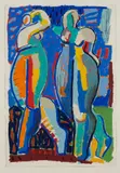 Fraser Taylor, TWO FIGURES III, 1985, acrylic and charcoal on paper