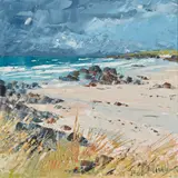 Frances Macdonald, SURF'S UP, TIREE, oil on canvas