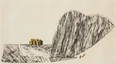 Willie Rodger, 'THE ROUND HILL' - COLDINGHAM SANDS, BERWICKSHIRE, 1973, Woodcut and linocut, 2/25