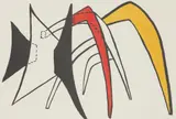 UNTITLED FROM DERRIÈRE LE MIROIR #141 by Alexander Calder, 1976, Lithograph, sold Aug 2022