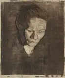 Käthe Kollwitz, GESENKTER FRAUENKOPF (LOWERED WOMEN'S HEAD), Etching and drypoint