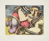 John Byrne, BOY WITH MOTH, Lithograph with hand-colouring, P/P