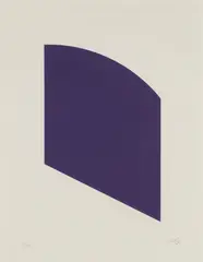 Ellsworth Kelly, PURPLE, FROM THE FOURTH CURVE SERIES, Lithograph, 44/45