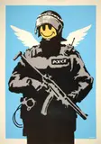 FLYING COPPER by Banksy, 2004, Screenprint, 234/600, sold Aug 2022