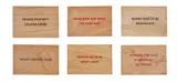 Jenny Holzer, TRUISMS (SET OF SIX), Screenprint on wooden postcards