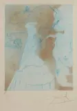 LA FEMME AU COUSSIN by Salvador Dalí, Etching with hand-colouring on japan paper, LXIII/C, sold Aug 2022