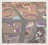 Carol Rhodes, ROADS BUILDINGS (NIGHT), 2014, Screenprint, 8/22
