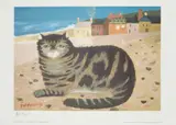 Mary Fedden, CAT ON A CORNISH BEACH