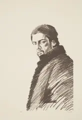 LOOKING OVER LEFT SHOULDER by Stephen Conroy, 2002, Lithograph, 1/2, sold Aug 2022