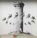 THE WALLED-OFF HOTEL BOXSET by Banksy, Digital print and concrete relief, accompanied by original 'The Walled Off Hotel' invoice stamped in pink and numbered ', sold Aug 2022
