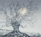 Victoria Crowe, RESILIENT TREE, RISING MOON, 2021, screenprint and lithography, 17/50