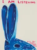 David Shrigley, UNTITLED (I AM LISTENING), 2020, Screenprint, ed. 125, s igned