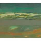 Donald Buyers, THE GREEN AND RUSSET HILLS, oil on board