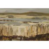 Perpetua M. Pope, WINTER REEDS, Oil on canvas