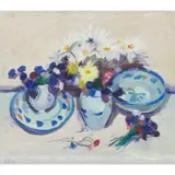 James Fullarton, ARRANGEMENT IN BLUE, oil on canvas