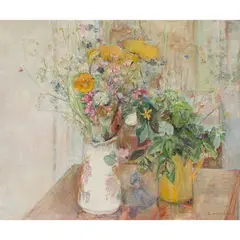 Ellen Malcolm, WILDFLOWERS, oil on canvas