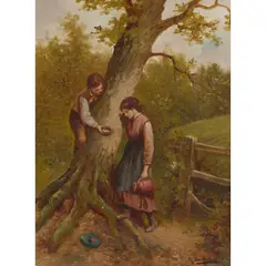Robert Smeaton Douglas, THE BIRD'S NEST, oil on canvas