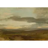 SUN SETTING OVER THE MOORS by James Lawton Wingate, oil on canvas, sold Feb 2022