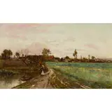James Herbert Snell, PASSAGE THROUGH THE MARSHLAND, oil on canvas