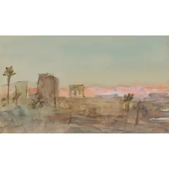 Hercules Brabazon Brabazon, PHILAE, watercolour and pencil
