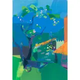 Claire Harrigan, AT THE BOTTOM OF THE GARDEN, oil and pastel on paper