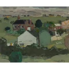 Alastair Flattely, THE VILLAGE, oil on canvas