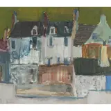 William Burns, OLD HOUSES, ABERDEEN, watercolour and body colour on paper