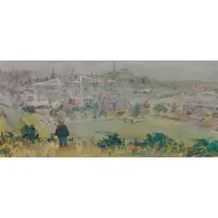 Henry Kondracki, LITTLE EDDIE UP ARTHUR'S SEAT, oil on canvas laid on board
