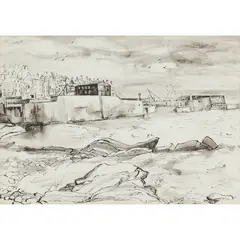 Ian Fleming, ST. MONANS, ink and wash on paper