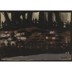 BY THE KELVIN by Bet Low, ink and watercolour, sold Feb 2022