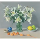 Carey Clarke, STILL LIFE WITH LILIES, oil on canvas