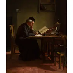 THE SCRIBE by John Seymour Lucas, oil on canvas, sold Feb 2022