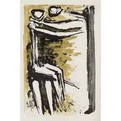 Kenneth Armitage, TWO FIGURES, 1953, Colour lithograph, 1/50