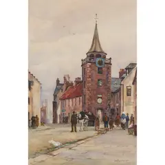 James Kennedy MacMaster, STONEHAVEN, watercolour and body colour