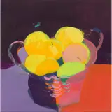 Claire Harrigan, LEMONS AND LIMES, oil and pastel on paper