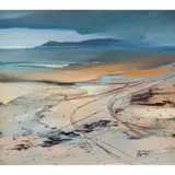 Pam Carter, STORM OVER RHUM, oil on canvas