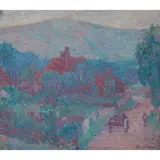 Robert Bevan, Wagon and Figure in a Landscape, early 1900s