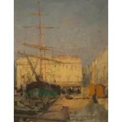 Gerald Festus Kelly, Vieux Port, Marseilles, 1908, oil on board