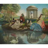 Anna Zinkeisen, Fête Champetre, oil on canvas